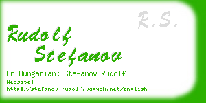 rudolf stefanov business card